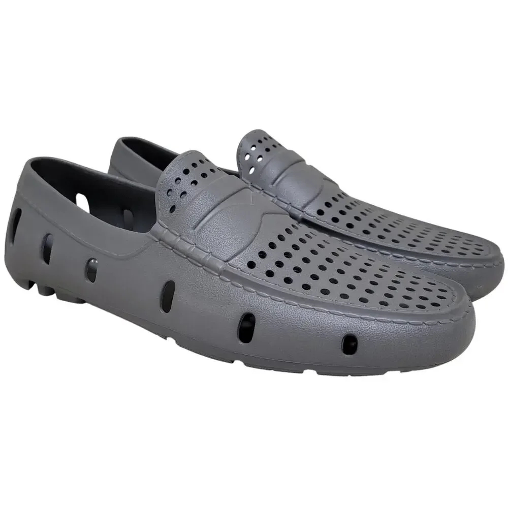 Club Room Men Atlas Slip On Moc Toe Perforated Driver Loafer Size US 9M Grey EVA